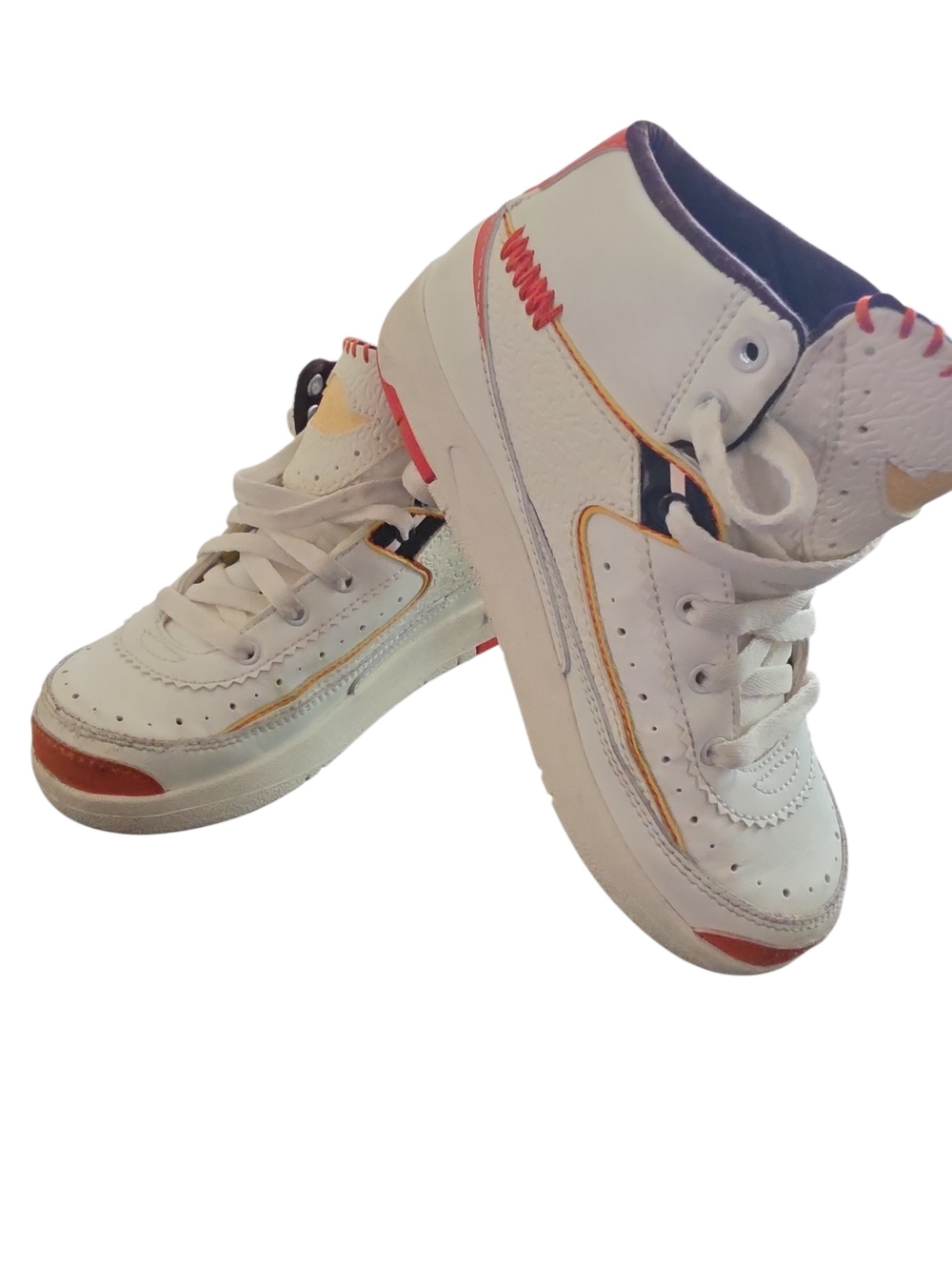 AIR JORDAN Maison Chateau Rouge- White; yellow, Orange.